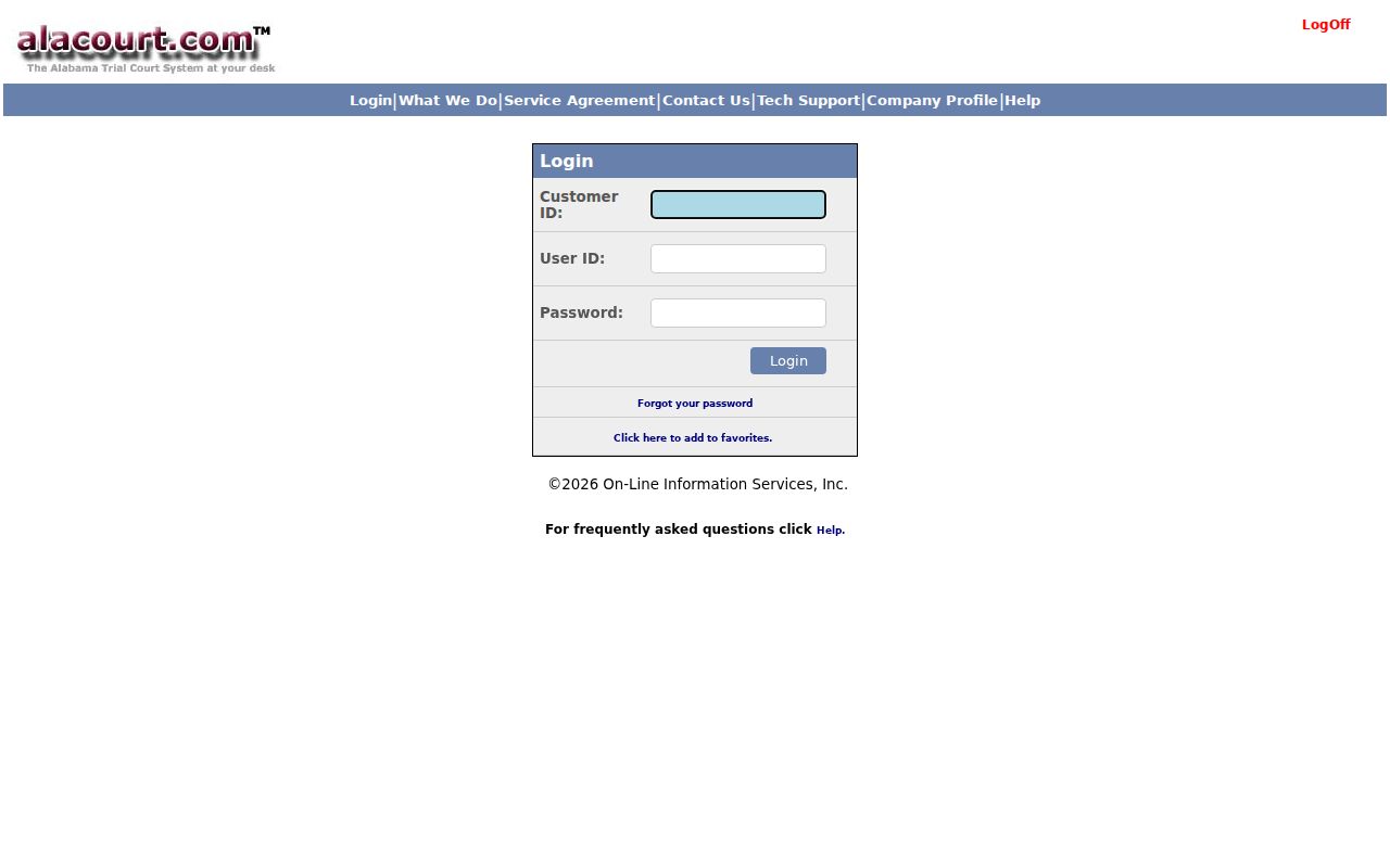 Jackson County case search through the Alacourt subscription service