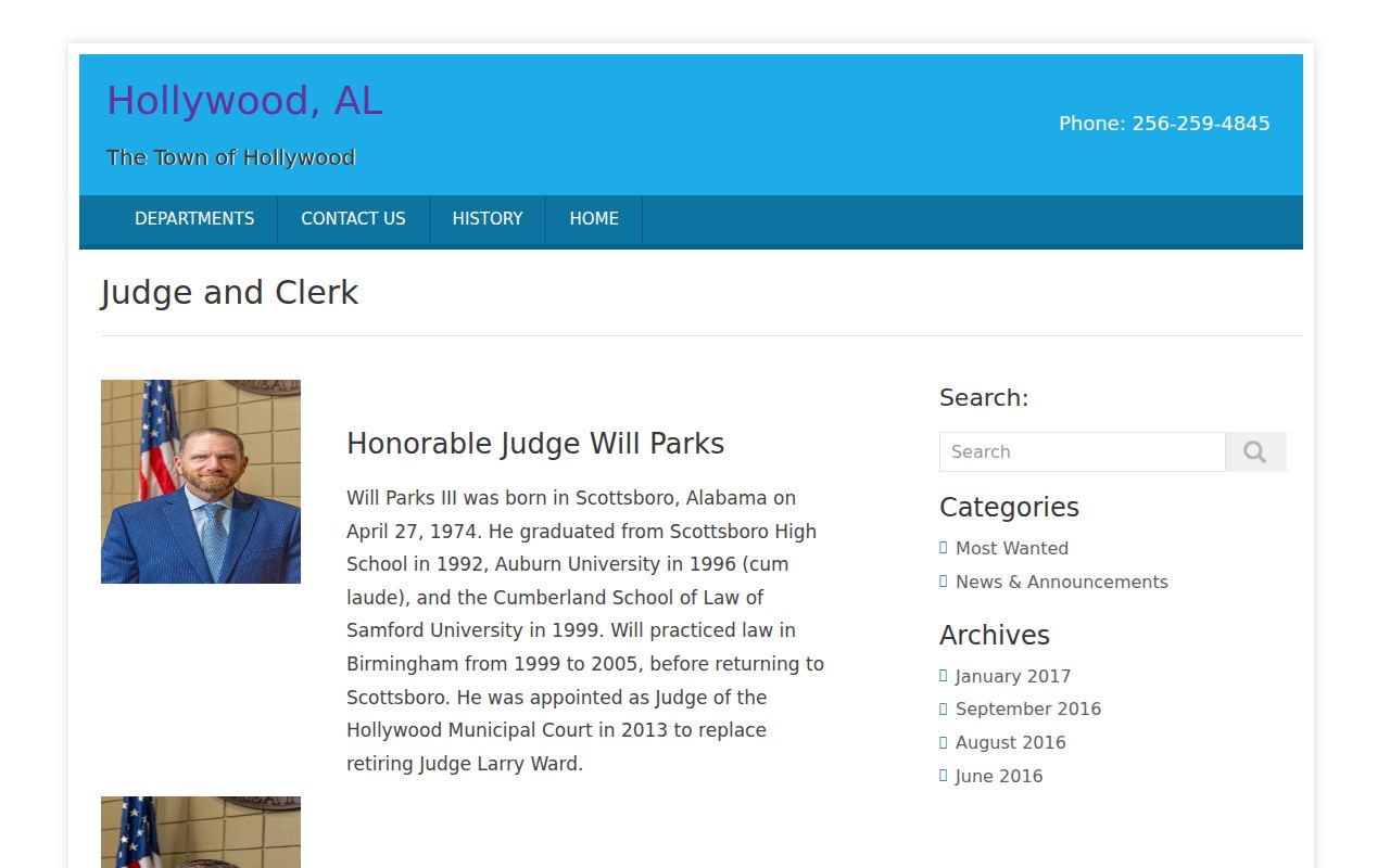 Hollywood court docket municipal judge and clerk office